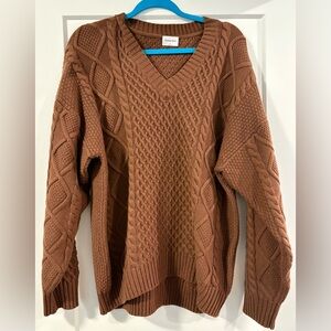Sunday Best Warm Brown Knit Sweater